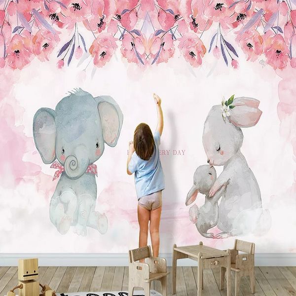 custom large mural 3d wallpaper nordic cartoon animal rabbit baby elephant pink flower mural tv back wall decor deep 5d embossed
custom large mural 3d wallpaper nordic cartoon animal rabbit baby elephant pink flower mural tv back wall decor deep 5d embossed