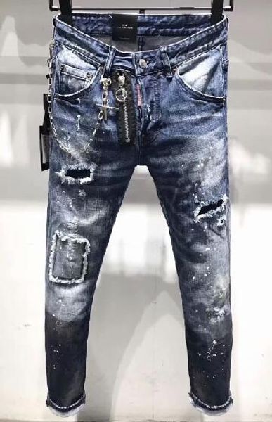 new men designer jeans ripped for men skinny jeans pants zipper hole outwear pants for men, Blue
new men designer jeans ripped for men skinny jeans pants zipper hole outwear pants for men, Blue