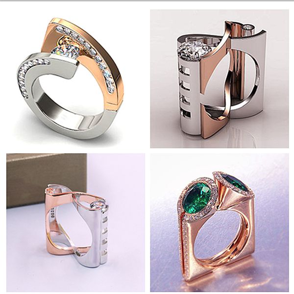 luxury fashion female zircon finger ring unique style gold color engagement ring vintage wedding rings for women, Slivery;golden
luxury fashion female zircon finger ring unique style gold color engagement ring vintage wedding rings for women, Slivery;golden