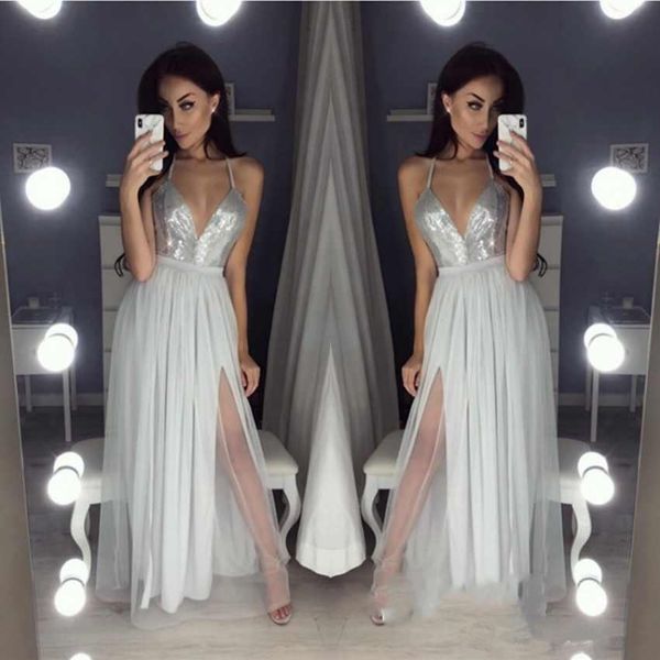 2019 spaghetti strips a-line prom dresses split floor length custom vestidso de special occasion party gowns ladies evening party gowns, Black
2019 spaghetti strips a-line prom dresses split floor length custom vestidso de special occasion party gowns ladies evening party gowns, Black