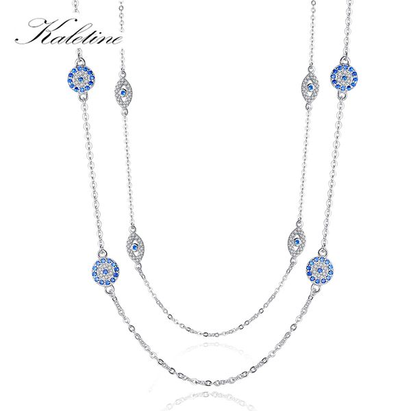 kaletine 925 sterling silver necklace women round pendant evil eye necklaces blue zircon long link chain turkey jewelry 2019
kaletine 925 sterling silver necklace women round pendant evil eye necklaces blue zircon long link chain turkey jewelry 2019