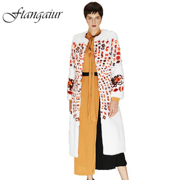 ftangaiur 2019 winter import velvet coat mosaic process patchwork color mink coat women's x-long real coats, Black
ftangaiur 2019 winter import velvet coat mosaic process patchwork color mink coat women's x-long real coats, Black