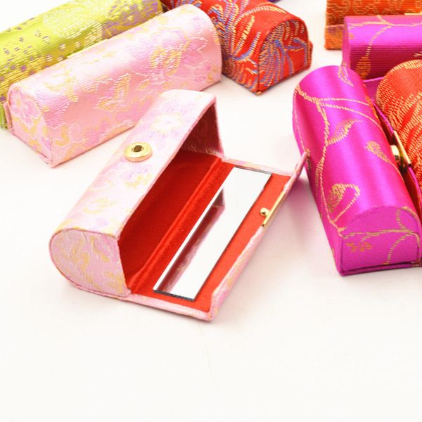 lipstick case with mirror satin silky fabric floral printed lip stick holder jewelry storage box drop ship
lipstick case with mirror satin silky fabric floral printed lip stick holder jewelry storage box drop ship