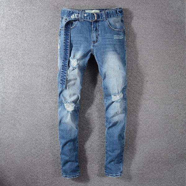 классический 17 " ss стиль моды мужские off2 джинсы высокое качество синий skinny fit сплайсированные рваные джинсы хай-стрит уничтожены бай, Blue
классический 17 " ss стиль моды мужские off2 джинсы высокое качество синий skinny fit сплайсированные рваные джинсы хай-стрит уничтожены бай, Blue