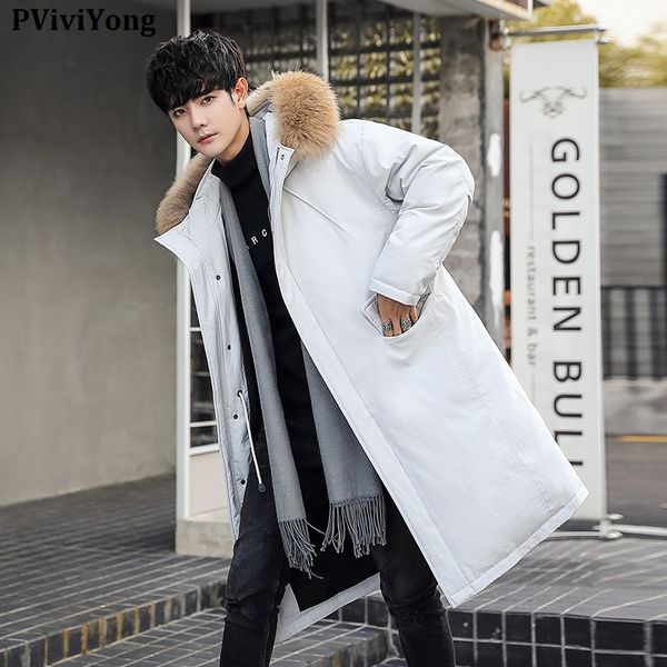 pviviyong 2019 winter 90% white duck down jacket hooded fur collar long coat men plus-size s-3xl 895, Black
pviviyong 2019 winter 90% white duck down jacket hooded fur collar long coat men plus-size s-3xl 895, Black