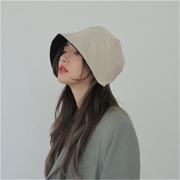 south korean version of double-sided sun block face bucket hat with a solid-color fisherman hat beggar basin ws-2805
south korean version of double-sided sun block face bucket hat with a solid-color fisherman hat beggar basin ws-2805
