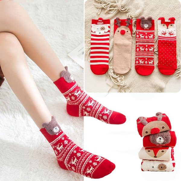 4pairs winter christmas woman red cotton socks cartoon pattern long socks casual girls cute christmas
4pairs winter christmas woman red cotton socks cartoon pattern long socks casual girls cute christmas