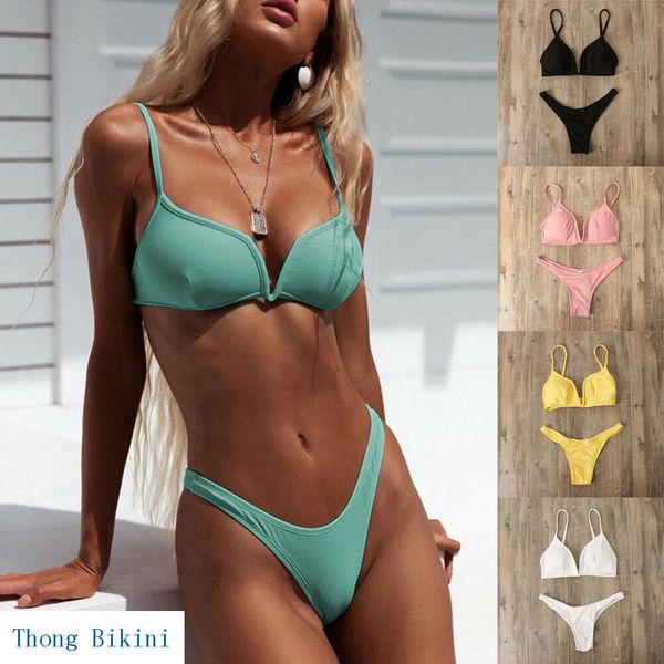 sexy thong bikini women swimwear 2019 новый пляжный купальник женщины купальный костюм push up мягкий женский купальник biquini hot, White;black
sexy thong bikini women swimwear 2019 новый пляжный купальник женщины купальный костюм push up мягкий женский купальник biquini hot, White;black