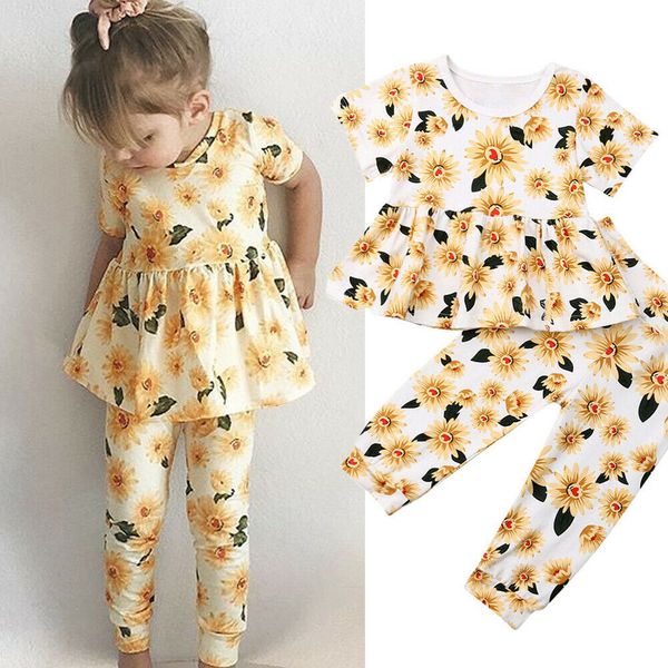 new flower kids baby girls summer clothes sunflower ruffle t-shirt +long pants leggings toddler kids clothes cute outfits, White
new flower kids baby girls summer clothes sunflower ruffle t-shirt +long pants leggings toddler kids clothes cute outfits, White