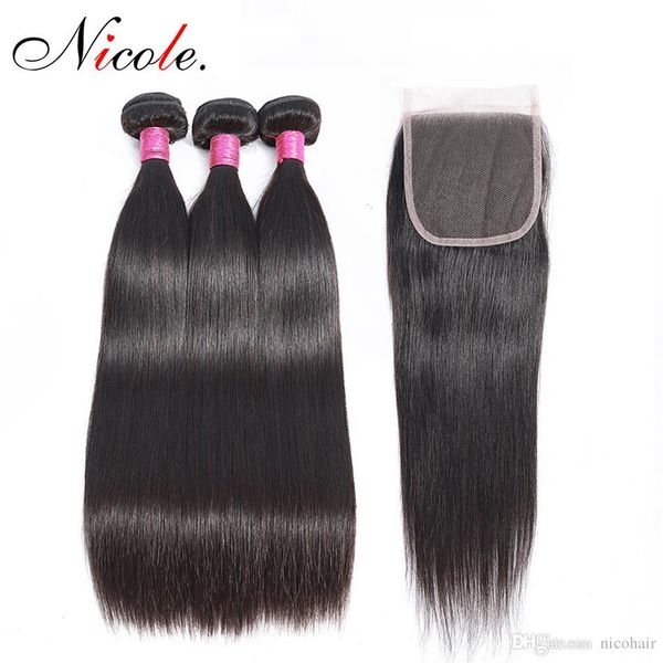 николь малазийский straight человеческих волос weave связки с closure natural color non remy человеческих волос 3 связки с кружевом закрытие, Black
николь малазийский straight человеческих волос weave связки с closure natural color non remy человеческих волос 3 связки с кружевом закрытие, Black