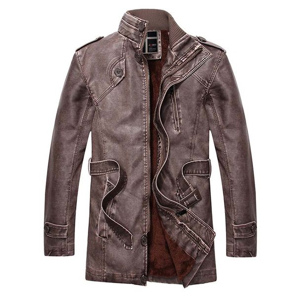 mcikkny men faux leather long jackets coats stand collar fleece lined jackets outwear for male parka size l-4xl thermal, Black
mcikkny men faux leather long jackets coats stand collar fleece lined jackets outwear for male parka size l-4xl thermal, Black