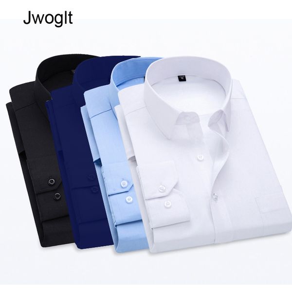 mens long sleeve white dress shirt with left chest pocket cotton male casual regular-fit blouse button down formal shirts, White;black
mens long sleeve white dress shirt with left chest pocket cotton male casual regular-fit blouse button down formal shirts, White;black