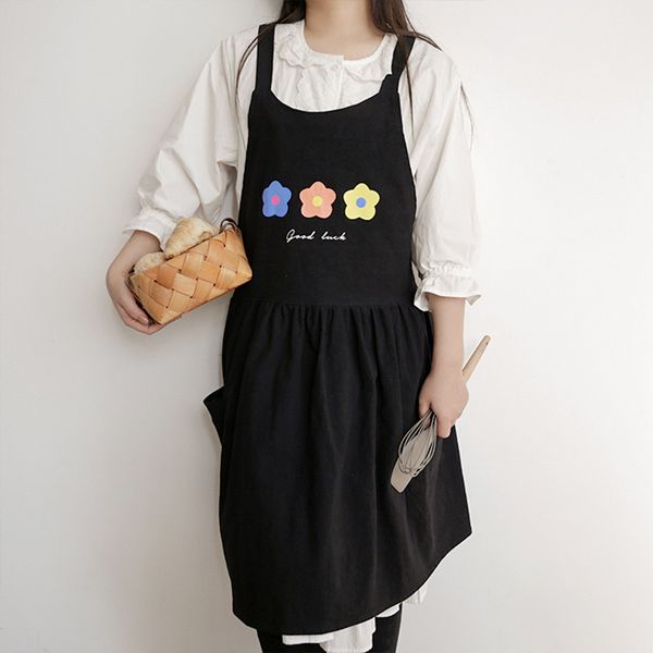 моющийся bib пинафор плиссе фартук хлопок платье для дома приготовление выпечки флорист