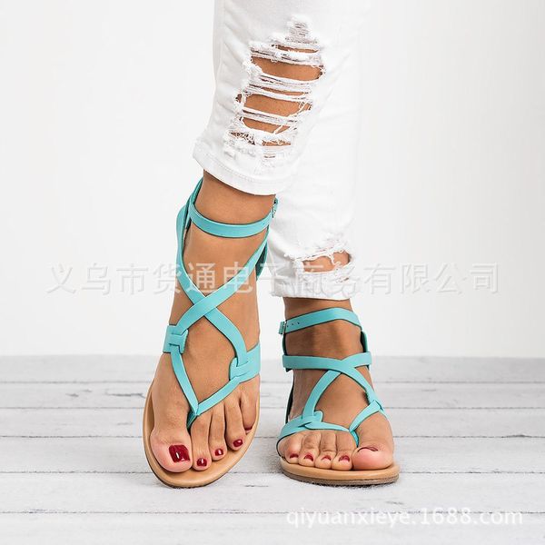 women sandals soft bottom flat sandals pu leather summer shoes women casual gladiator plus size 43 beach shoes female, Black
women sandals soft bottom flat sandals pu leather summer shoes women casual gladiator plus size 43 beach shoes female, Black