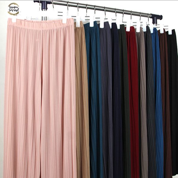 pleated fold palazzo pants women bottoms female casual pants mid waist wide leg pants for women, Black;white
pleated fold palazzo pants women bottoms female casual pants mid waist wide leg pants for women, Black;white