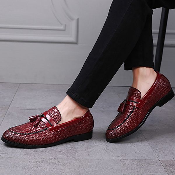 leather loafers men fringe slip-ons wear resistant formal dress driving shoes male footwear comfortable, Black
leather loafers men fringe slip-ons wear resistant formal dress driving shoes male footwear comfortable, Black
