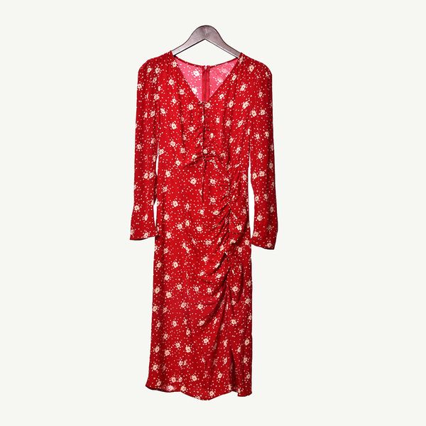 2019 fall winter long sleeve v neck red floral print ribbon draped mid-calf dress women fashion dresses d2616288, Black;gray
2019 fall winter long sleeve v neck red floral print ribbon draped mid-calf dress women fashion dresses d2616288, Black;gray