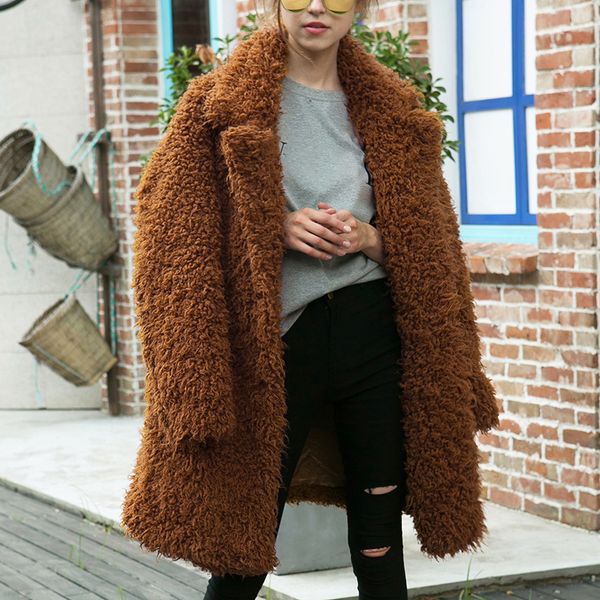 long sleeve turn down collar fluffy fur hairy jackets elegant fur overcoat outwear plus size winter thicken warm coat women, Black
long sleeve turn down collar fluffy fur hairy jackets elegant fur overcoat outwear plus size winter thicken warm coat women, Black