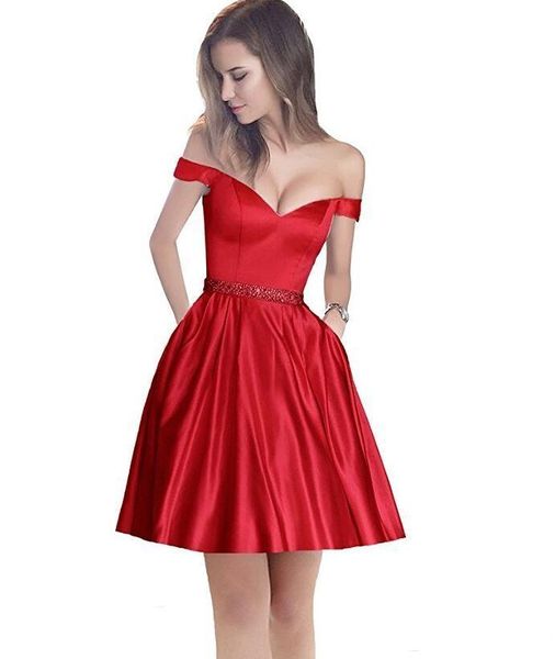 2019 new off the shoulder beaded waist evening party dress with pocket a line short prom dresses for juniors homecoming, Black
2019 new off the shoulder beaded waist evening party dress with pocket a line short prom dresses for juniors homecoming, Black