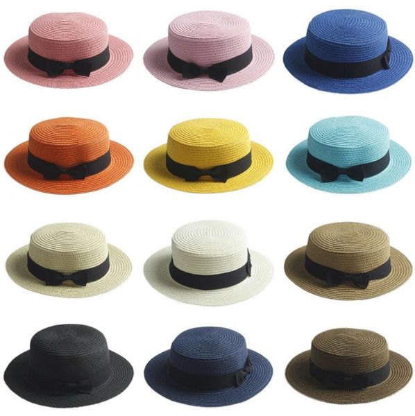 fashion kids summer straw hat wide brim bowknot beach sun protection hats visor for girls grass braid 17colors, Yellow
fashion kids summer straw hat wide brim bowknot beach sun protection hats visor for girls grass braid 17colors, Yellow