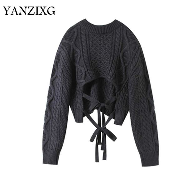 women sweater v-neck bandage irregular sweater women black white asymmetry short wool navy blue sweaters z415, White;black
women sweater v-neck bandage irregular sweater women black white asymmetry short wool navy blue sweaters z415, White;black