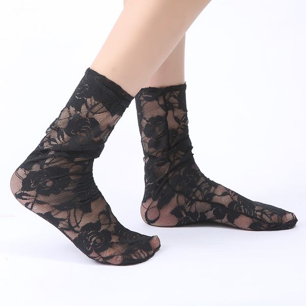 2018 new style women's solid color lace rose medeum hight lace-up low-cut luxury simple fashion-long socks direct selling, Black;white
2018 new style women's solid color lace rose medeum hight lace-up low-cut luxury simple fashion-long socks direct selling, Black;white