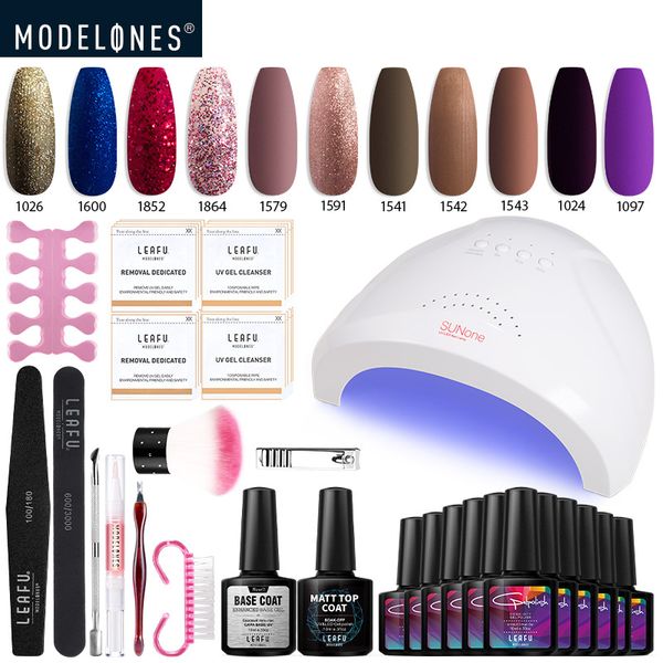 modelones 25pcs/lot 48w sunone led lamp nail tools set semi permanent hybrid led gel nail lacquer soak off polish kits
modelones 25pcs/lot 48w sunone led lamp nail tools set semi permanent hybrid led gel nail lacquer soak off polish kits