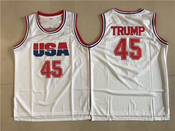 Мужская 45 Дональд Трамп фильм баскетбол Джерси США Dream Team One мода 100% сшитые баскетбольные рубашки Белый Бесплатная доставка
Мужская 45 Дональд Трамп фильм баскетбол Джерси США Dream Team One мода 100% сшитые баскетбольные рубашки Белый Бесплатная доставка