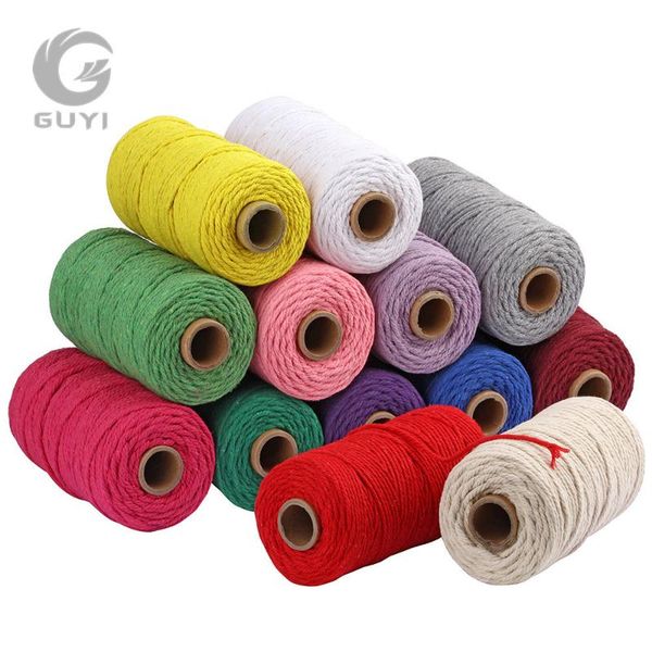 1 roll 100 yards 3mm colorful twisted cotton rope 2 strand twisted diy macrame cotton cords craft twine, Black;white
1 roll 100 yards 3mm colorful twisted cotton rope 2 strand twisted diy macrame cotton cords craft twine, Black;white
