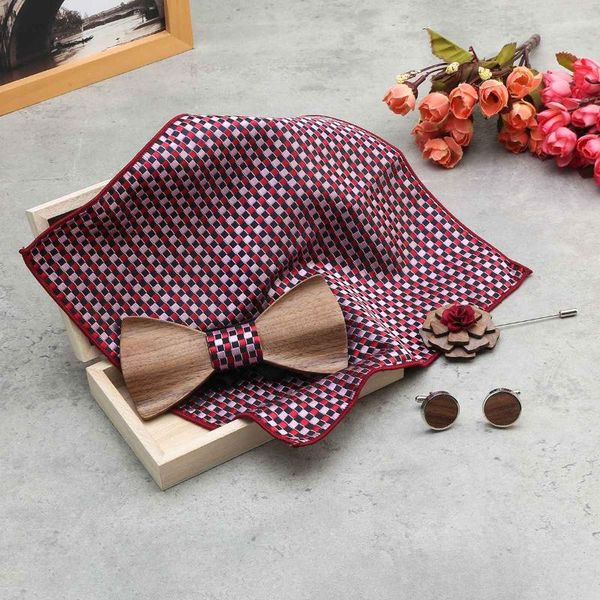 men plaid wooden bow tie set adjustable striped wood bowtie handkerchief cufflinks sets with wood box for men wedding party gift, Black;gray
men plaid wooden bow tie set adjustable striped wood bowtie handkerchief cufflinks sets with wood box for men wedding party gift, Black;gray