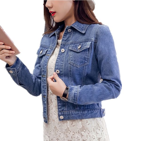 fashion jeans jacket women spring 2xl xl autumn hand brush long sleeve stretch short basic denim jacket outerwear coats, Black;brown
fashion jeans jacket women spring 2xl xl autumn hand brush long sleeve stretch short basic denim jacket outerwear coats, Black;brown