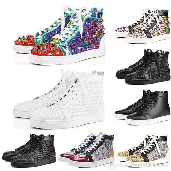 2019 designer fashion red bottoms shoes studded spikes flat sneakers for men women glitter party lovers genuine leather casual rivet sneaker
2019 designer fashion red bottoms shoes studded spikes flat sneakers for men women glitter party lovers genuine leather casual rivet sneaker