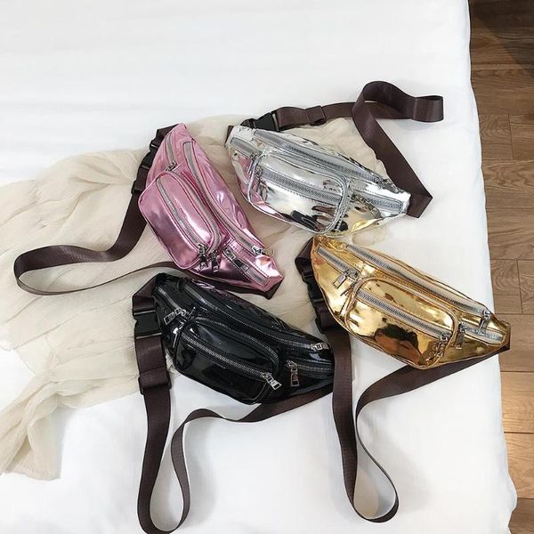 women new brand fanny pack belt bag for women gold silve black pu leather female hip hop banana bum bag chest bags phone purse
women new brand fanny pack belt bag for women gold silve black pu leather female hip hop banana bum bag chest bags phone purse