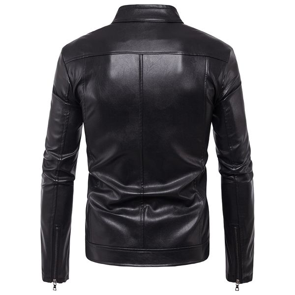 ouma 2019 new style men locomotive rivet leather coat handsome leather jacket coat ultra-large size b007, Black
ouma 2019 new style men locomotive rivet leather coat handsome leather jacket coat ultra-large size b007, Black