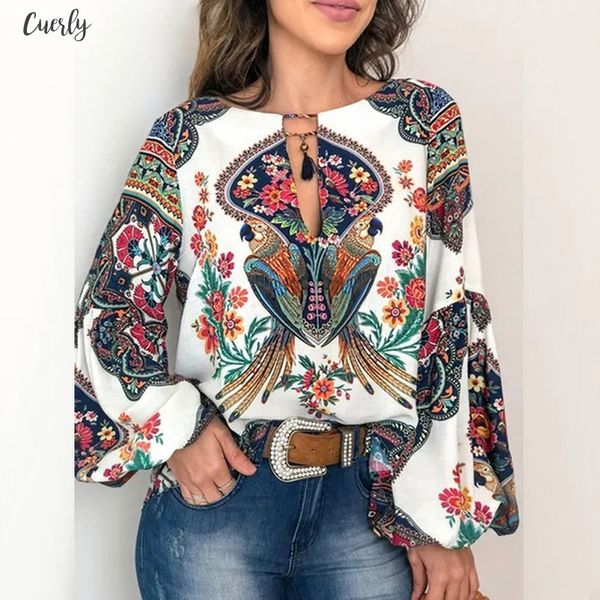bohemian shirts women polyester blouse pattern print tunic ladies coat casual v neck long sleeve loose hollow out females g7, White
bohemian shirts women polyester blouse pattern print tunic ladies coat casual v neck long sleeve loose hollow out females g7, White