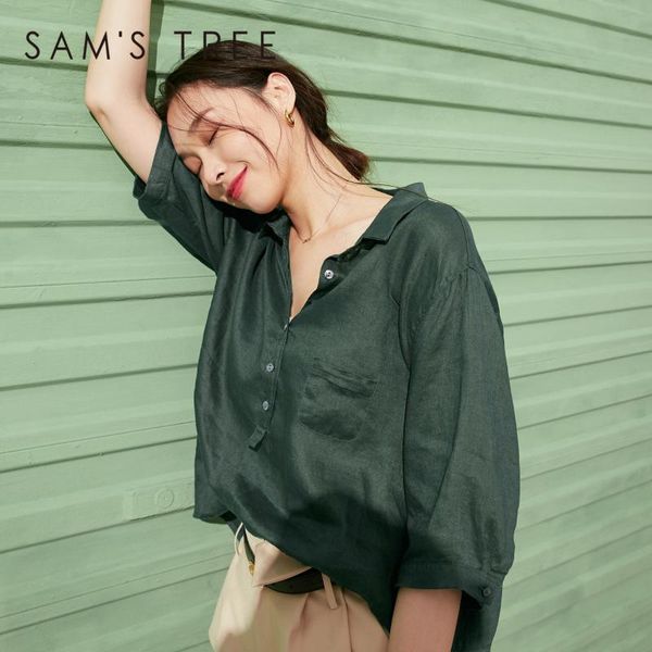 sam's дерева зеленый сплошной минималистский однобортный повседневные женщины 2020 лето розового чистой половины рукав корейского tops дамы, White
sam's дерева зеленый сплошной минималистский однобортный повседневные женщины 2020 лето розового чистой половины рукав корейского tops дамы, White