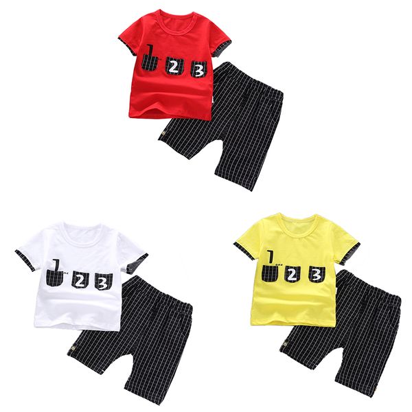 baby boys clothes summer casual short sleeve number print t-shirt +plaid shorts costume set, White
baby boys clothes summer casual short sleeve number print t-shirt +plaid shorts costume set, White