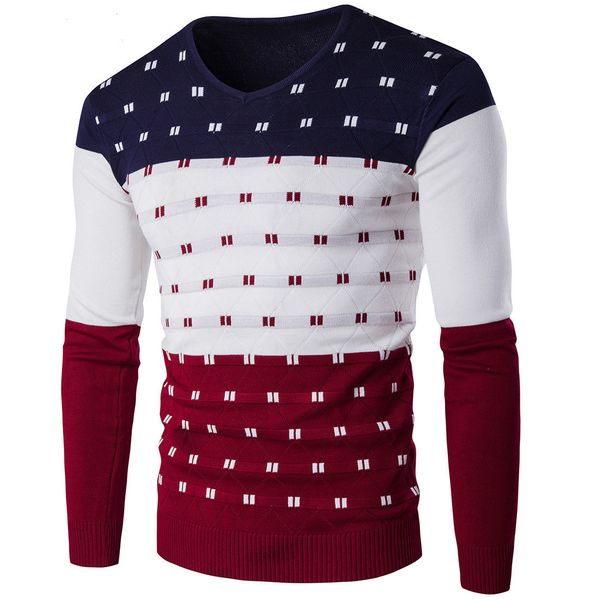 2019 5 colors striped sweater men warm long sleeve v neck winter clothes for male fashion slim fit print pullover sweater, White;black
2019 5 colors striped sweater men warm long sleeve v neck winter clothes for male fashion slim fit print pullover sweater, White;black