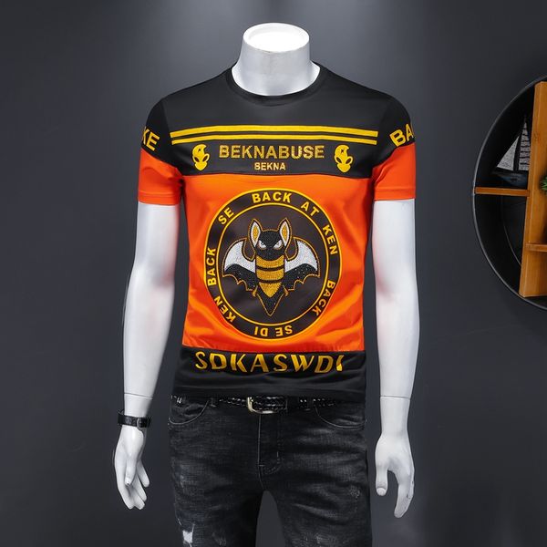 colorblock short-sleeved men's t-shirt patterned diamond round neck stitching slim 2020 summer fashion trendy half-sleeved t-shirt, White;black
colorblock short-sleeved men's t-shirt patterned diamond round neck stitching slim 2020 summer fashion trendy half-sleeved t-shirt, White;black