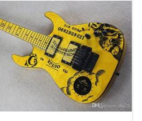 e custom new limited edition kirk hammett signature yellow electric guitar ing
e custom new limited edition kirk hammett signature yellow electric guitar ing