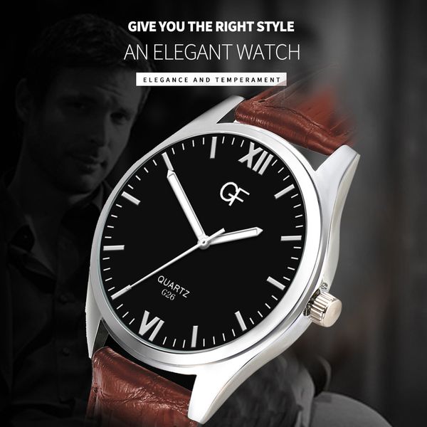 men watch sport waterproof fashion wristwatch casual slim dress genuine leather brand quartz male business watch, Slivery;brown
men watch sport waterproof fashion wristwatch casual slim dress genuine leather brand quartz male business watch, Slivery;brown