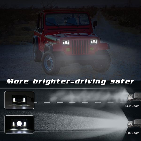 4x6 150w 5 inch square led truck van headlights off-road work light lens binocular hot
4x6 150w 5 inch square led truck van headlights off-road work light lens binocular hot