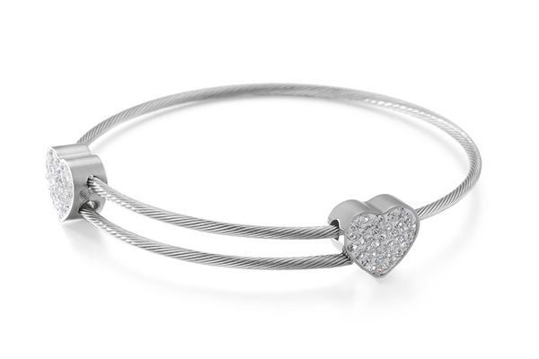3 colors heart stainless steel bangles for women rhinestone shell heart women bangles bracelets jewelry pretty girl gifts, Black
3 colors heart stainless steel bangles for women rhinestone shell heart women bangles bracelets jewelry pretty girl gifts, Black