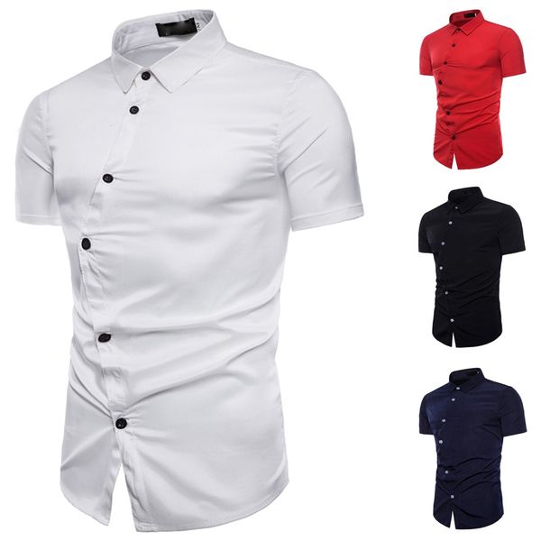 fashion dress shirt short sleeve casual soild shirt men 2019 new slim fit solid blouse l xl xxl red white blue, White;black
fashion dress shirt short sleeve casual soild shirt men 2019 new slim fit solid blouse l xl xxl red white blue, White;black