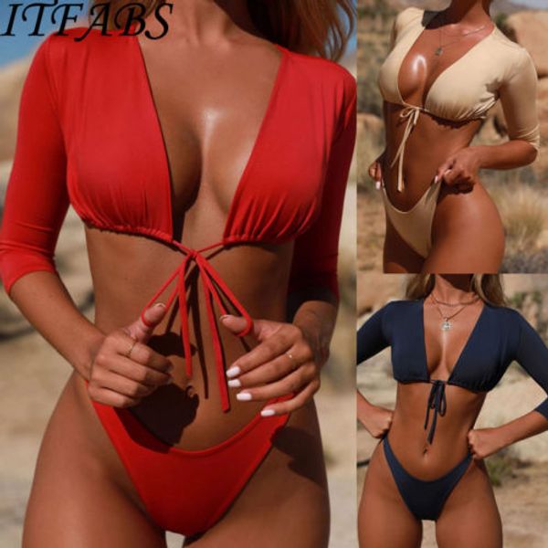 meihuida women solid swimwear half sleeve bikini set high waist bathing suit push up padded swimsuit bandage tankini beachwear
meihuida women solid swimwear half sleeve bikini set high waist bathing suit push up padded swimsuit bandage tankini beachwear