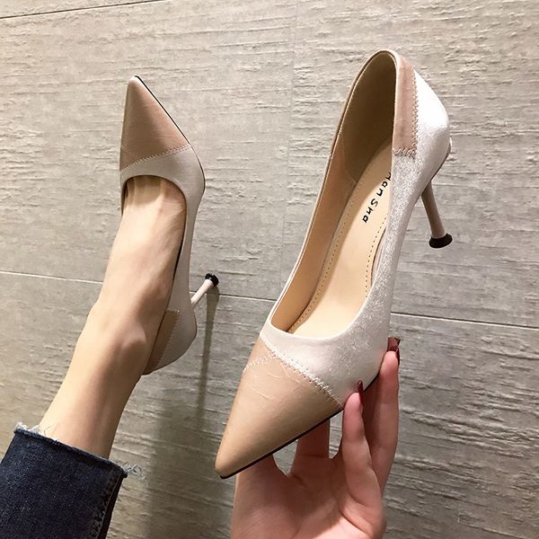 2020 spring shoes women pumps pointed toe thick high heel flock pumps slip on party working shoes footwear, Black
2020 spring shoes women pumps pointed toe thick high heel flock pumps slip on party working shoes footwear, Black