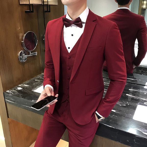 red brand fashion prom male blazers men suits wedding slim fit groom party business tuxedo compere jacket+vest+pants suits, White;black
red brand fashion prom male blazers men suits wedding slim fit groom party business tuxedo compere jacket+vest+pants suits, White;black
