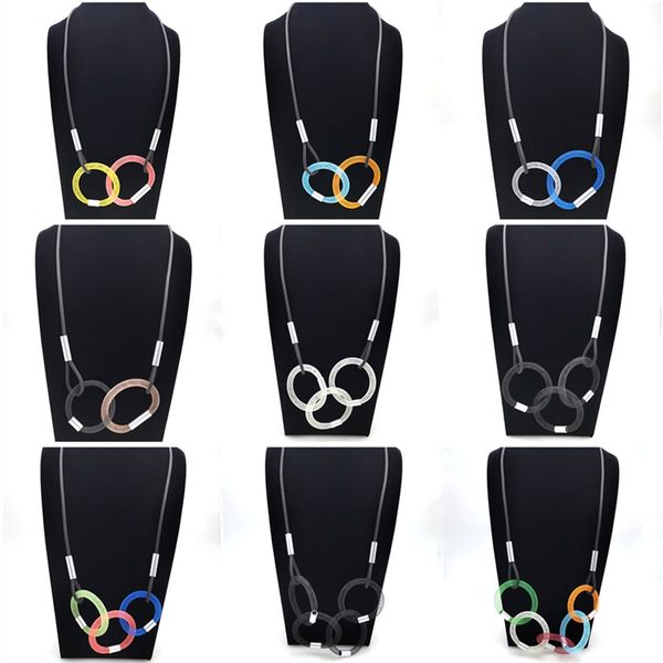 2019 new multicolor circle pendants & necklaces for women collar chain handmade rubber jewelry long necklaces gift girl choker, Silver
2019 new multicolor circle pendants & necklaces for women collar chain handmade rubber jewelry long necklaces gift girl choker, Silver