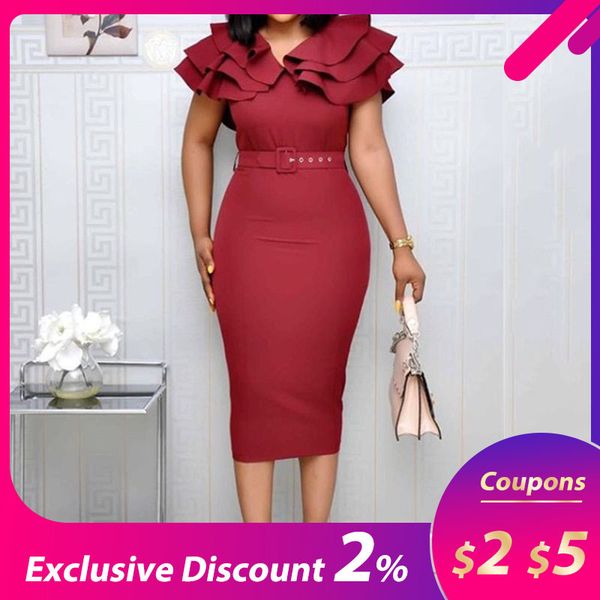 mid-calf falbala short sleeve pullover plain dress women summer ruffle elegant wine red bodycon midi dress(with belt, Black;pink
mid-calf falbala short sleeve pullover plain dress women summer ruffle elegant wine red bodycon midi dress(with belt, Black;pink