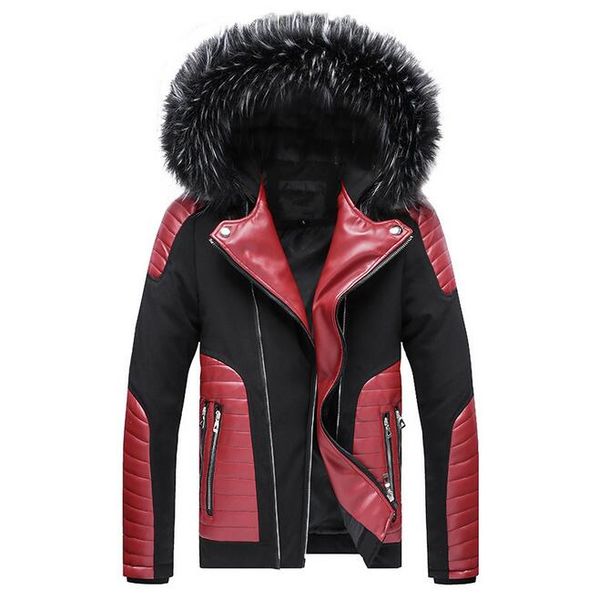 2020 new winter men's cotton coat fur collar detachable hooded pu jacket men's large thick cotton coat, Black
2020 new winter men's cotton coat fur collar detachable hooded pu jacket men's large thick cotton coat, Black
